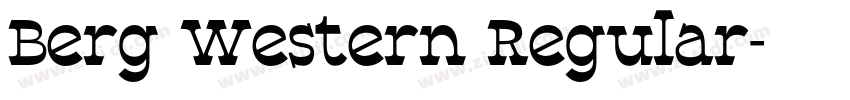 Berg Western Regular字体转换